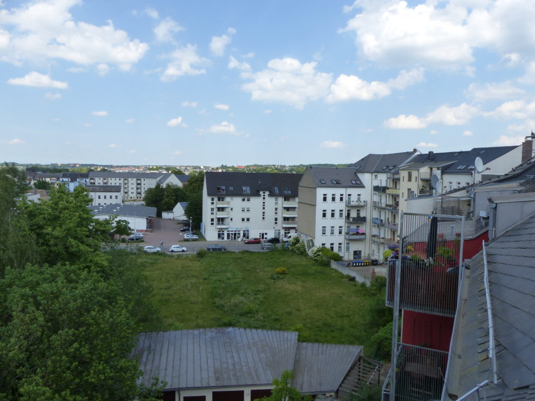 Blick aus dem Baddachfenster