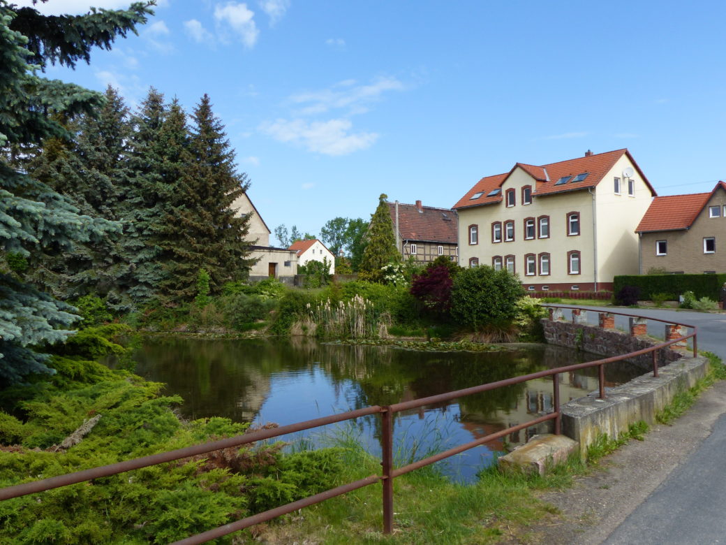 Der Dorfteich mit dem MFH Altzaschendorf 19Benachbarter Dorfteich